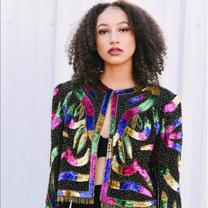 Vin'tij 80's Adailia Sequin Party Jacket